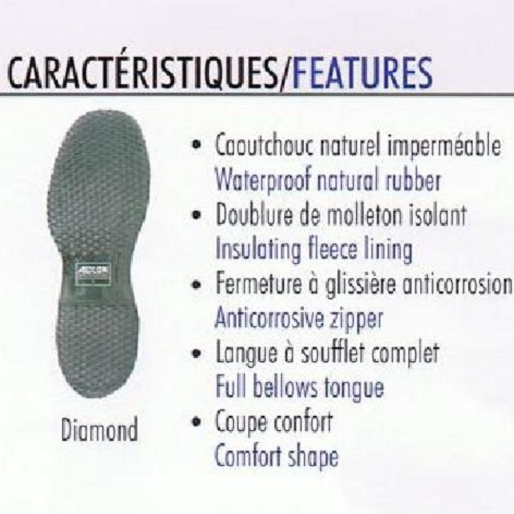 New Mens Acton Knight rubber overshoe w/zipper
